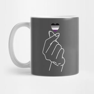 Asexual Pride Flag Korean Love Sign Mug